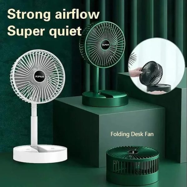 Rechargeable – Portable Telescopic Folding Fan Table Desk Fan
