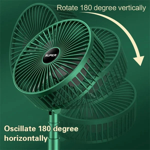 Rechargeable – Portable Telescopic Folding Fan Table Desk Fan