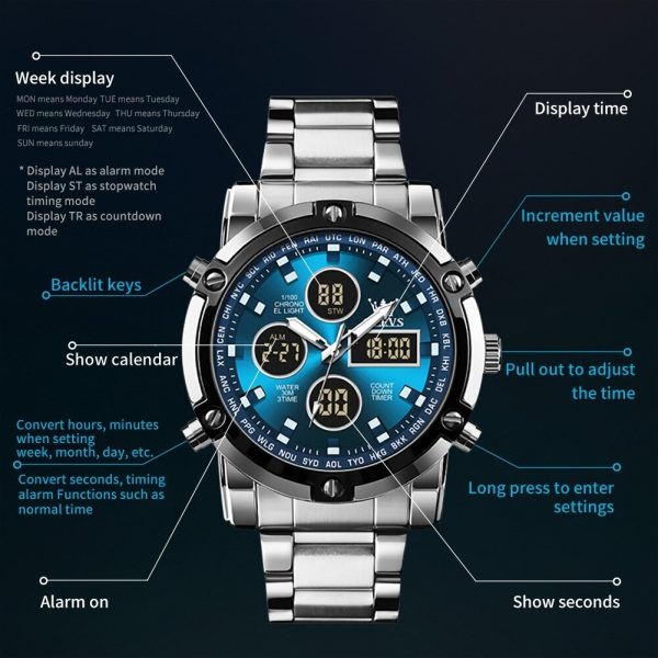 Skemie 1389 Men’s Digital Analog Watch Waterproof