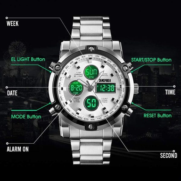 Skemie 1389 Men’s Digital Analog Watch Waterproof