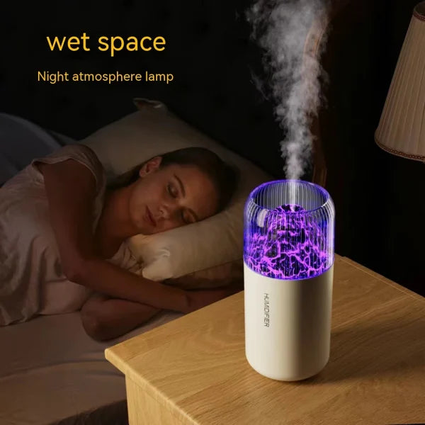 Volcano Mist Humidifier – USB Diffuser with LED Lava Effect